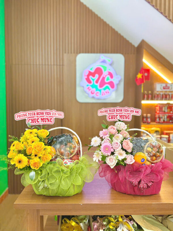 GIỎ TRÁI CÂY MIX HOA 102 - Hình ảnh 2